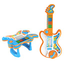 2-in 1 Guitar Folded to Piano Electric Musical Instrument Kids Toy Gifts