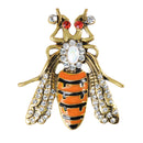 Cute Rhinestone Insect Beetle Bug Brooch Pins Women Jewelry Fashion Costume
