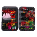 100pcs/box Dry Fly Fishing Flies Assortment Hook Baits Lifelike Insects Lures, Mixed Size