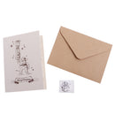 30 Sets Retro Christmas Santa Claus Painted Greeting Card with Envelopes Wishing Card