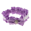 Wedding Woman Bridal Satin Garter Rhinestone Satin Bow Toss Garter Leg Ring