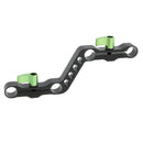 15mm Rod Clamp Z-Shape Offset Raiser For DSLR Shoulder Pad with Rotable Screws (Green)