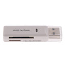 LED USB 3.0 SD Memory Card Reader SDHC SDXC TF Micro Mobile T-Flash White