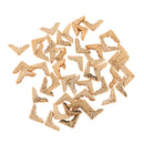 50pcs/pack Antique Gold Flower Patterned Bow Metal Collar Corner for Book Angle Photo Frame Corner