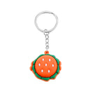 Charming Simulation Food Key Chain Ring Keyring Pendant Keychain Keyfob Round Hamburger