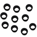 10 Pieces Black Rubber Fishing Rod Holder Pole Rest Rack Insert Protectors for Stainless Steel Rod Holder 50.8mm Outer Diameter