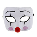 Half Face Clown Cosplay Mask Costume Festival Funny Adults Hand Painted Mask