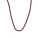 Handmade 2x4mm Faceted Natural Red Ruby Jade Beads Strand 15" Bracelet DIY