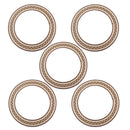 5 Pieces Guitar Rosette Wood Inlaid Soundhole 0.8mm/0.03'' Thickness for Classical Acoustic Guitar Decor Parts