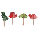 24PCS Assorted Dinosaur Turtle Cupcake Picks Cake Toppers Party Decoration