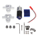 1/set Metal Transfer Case, Heat Sink, Motor Parts For 4WD 6WD 1/16 WPL RC Military / Pickup / Sime-pickup Truck