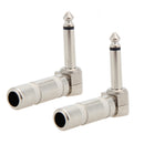 2 Pcs 6.35mm Stereo Phone Plug Guitar Cable Audio Connector Plug Electric Guitar Bass Parts Accessory