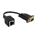 VGA 15 Pin Male to RJ45 Female Network Cable Connector, Cat5/Cat6/RJ45 VGA Extender Adapter