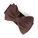 Women Girls Ladies PU Leather Fashionable Wide Stretch Bow Shaped Waist Belt Band Coffee