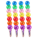 Pack of 4 Removable Colorful Smiling Face Ice Sugar Gourd Shape Crayons
