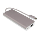 8in1 Adapter Hub, USB C 3.1 to 3.5mm Audio, 4K HDMI, 1000M RJ45, USB 3.0*2, Card Reader and Type-C PD Charging Ports