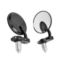 Foldable Motorcycle Aluminum 3" Round 7/8" Handle Bar End Rearview Mirror
