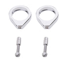 49MM TURN SIGNAL MOUNT BRACKET FORK TUBE RELOCATION CLAMPS FOR HARLEY SILVER