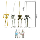 6 Pieces/Set Novelty Human Skeleton Body DIY Dolls Pendant Jewelry Making for Personality Craft Girls Toys