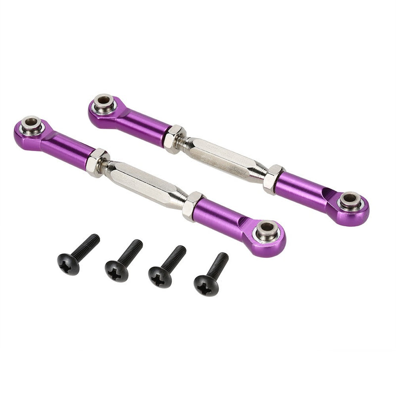 1/10 Alloy Adjustable Front/Rear Pulling Rods Pull Arms Servo Link RC Purple