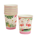 10pcs Tropical Flamingo Paper Disposable Cups Birthday Party Tableware Decor