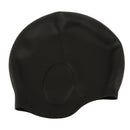 Adult Waterproof Silicone Flexible Elastic Swimming Hat Head Ear Protection Hat Outdoor Water Sports Accessory Black