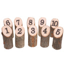 Complete Set 1-10 Wedding Table Numbers Raw Freestanding Tabletop Decor
