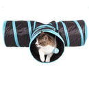 3 Ways Folding Portable Pet Cat Tunnel Dog Kitten Toys Playing Tube w/ Ball