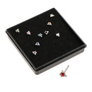 10Pcs Per Box Nose Stud Ring Glitter Rhinestone Butterfly Shaped Stainless Steel EAR Piercing Indian Style for Women