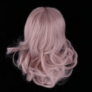 BJD Doll Wave Curly Wig 9-10 inch 22-24cm for 1/3 DOD SD DZ Dollfie Long Pink-Gray Hair with Bangs DIY Accessories