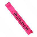 Bridesmaid Writing Satin Ribbon Sash Party Wedding Favor Rose Red