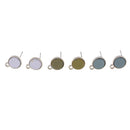 6 Pieces Earrings Ear Studs Pins with Loop Earring Findings for Jewelry Making DIY Womens Earrings 10mm