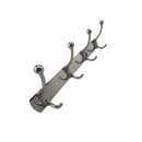Corrosion Rust Resistant Double-deck 4-Hook Clothes Towel Hanging Chrome Robe Rack Holder Wall Mounted Hanger