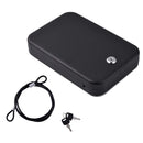 Strong Steel Key Operated Security Money Cash Jewelry Safe Box Home Office Storage Case