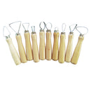 10 Pieces Wood Art Tools Flat Wire Cutter for Ceramic/Polymer Clay Carving Modeling