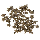 50pcs Antiqued Bronze Alloy Star Charms Pendants For Jewelry Making Findings