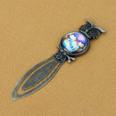 Antique Style Fat Purple Owl Pattern Metal Clip Bookmark Marker Reading Gift