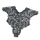 1 Piece Vintage Fashion Venise Floral Collar Lace Trim Patch Applique Sewing Crafts Black