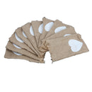 Lot 10 Natural Jute Hessian Pouch Vintage Rustic Wedding Favor Burlap Bags