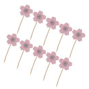 10 Glitter Sakura Flower Cake Toppers Cupcake Picks for Birthday Wedding Party DÃ©cor