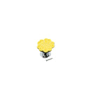 Set Of Vintage Style Ceramic Orchid Cabinet Door Pull Knob Cupboard Closet Drawer Pull Handle With Screw Yellow