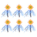 Pack of 50 Funny Foil Explosion Sun Cocktail Picks Fruit Cake Sticks Drink Party Cupcake Picks