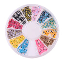 A Box of 12 Styles Flatback Acrylic Nail Art Embellishments for Decoration Scrapbooking