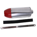 28mm/1.1 Inch Silver Tone Stainless Steel Motorcycle Exhaust Muffler Tip 250mm x 90mm