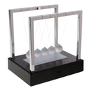 LED Light up Newton's Cradle Balance Balls Science Psychology Desk Toy Home Office Decoration Black Base 5.9x4.5x6.1in