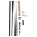 Fly Fishing Rod Assembly Set 7 Piece 9ft 46T Carbon Fiber Pole Fly Rod 7/8wt