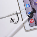 Silicone Protective Cap Cover Anti-Lost Holder & Connector Tether For Apple iPad Pro Pencil (Black)