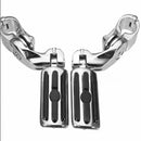 2 Pieces Adjustable Highway Pegs Short Angled Mount Foot Rest for Harley