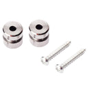 2Pcs Metal Straplocks Electric Acoustic Guitar Bass Ukulele Mandolin Strap Locks Pegs Button DIY Silver
