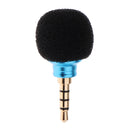 Mini Portable Diameter 3.5mm Mic Microphone for Recorder Mobile Smart Phone Laptop Blue